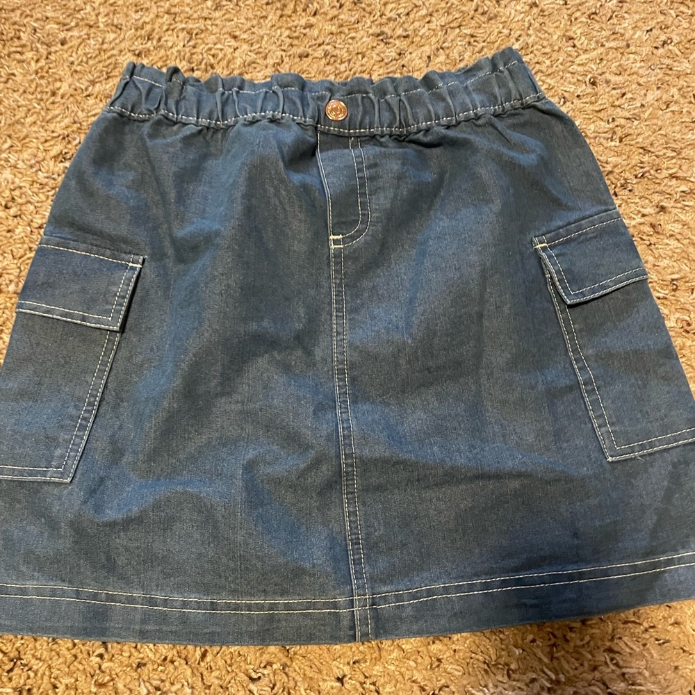 Lemon Denim Blue Mini Skirt